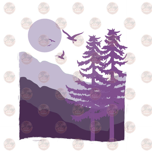 Purple Mountains - Sublimation Transfer