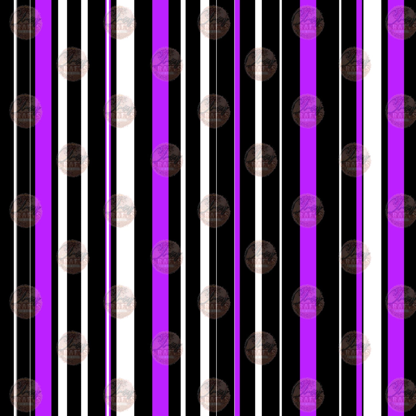 Purple & Black Stripe 2 Seamless Wrap- Sublimation Transfer