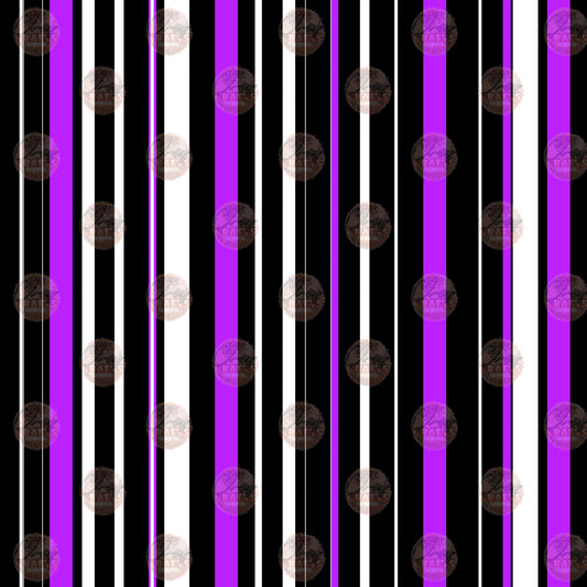 Purple & Black Stripe 2 Seamless Wrap- Sublimation Transfer