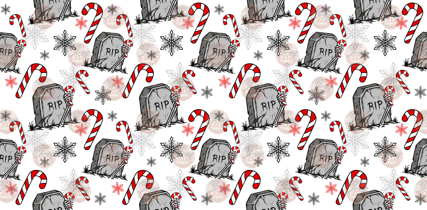 RIP Christmas 2 Tumbler Wrap- Sublimation Transfer