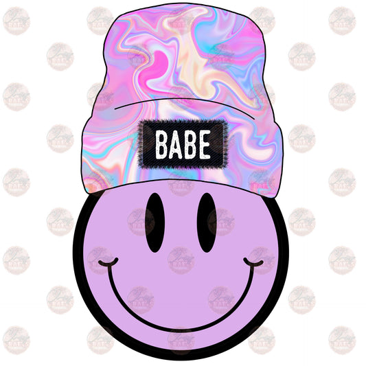 Rainbow Babe Beanie Smiley - Sublimation Transfer