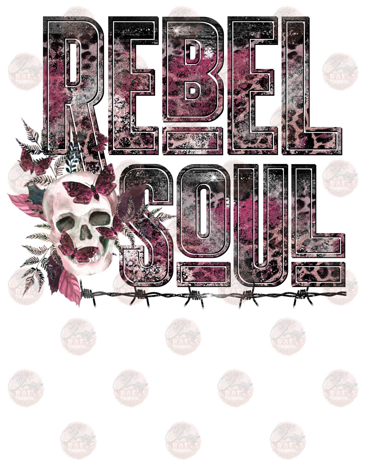 Rebel Soul Pink -Sublimation Transfer