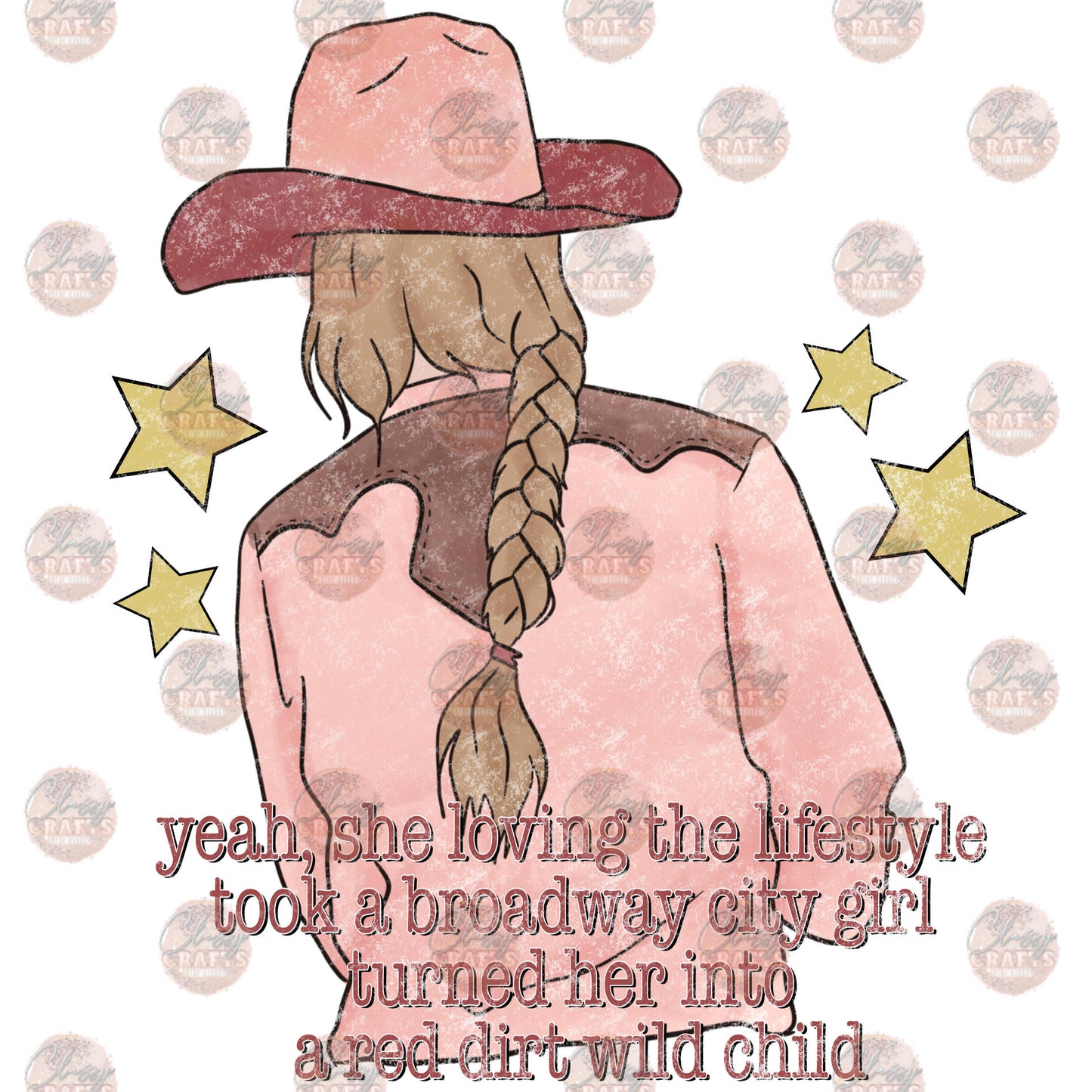 Red Dirt Cowgirl - Sublimation Transfer