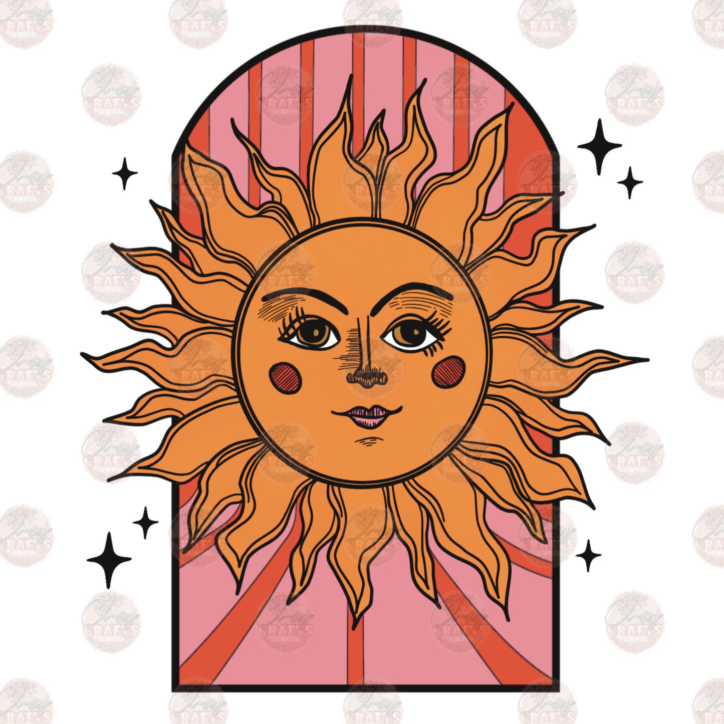 Retro Sun - Sublimation Transfer