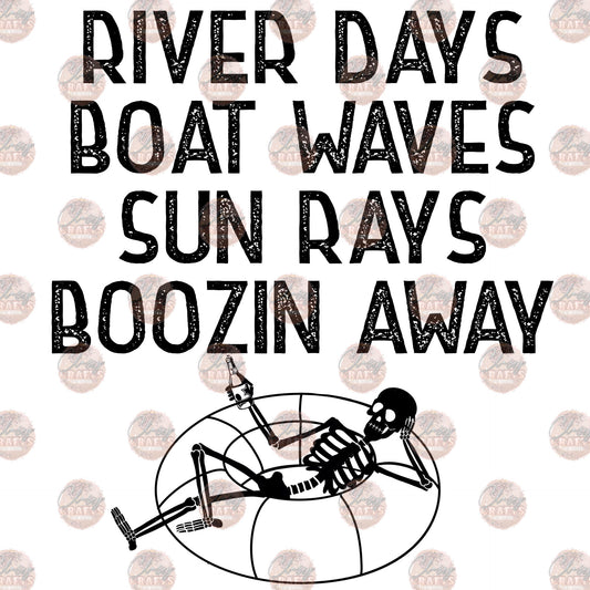 River Days Boat Waves - Sublimation Transfer