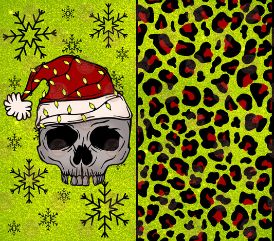 Santa Skull Tumbler Wrap - Sublimation Transfer