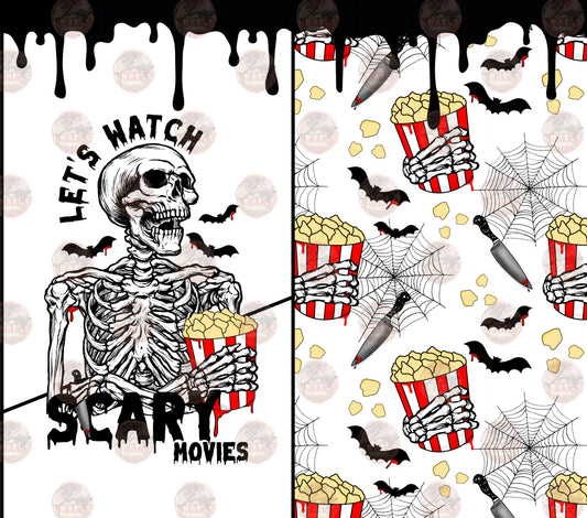 Scary Movies Tumbler Wrap - Sublimation Transfer