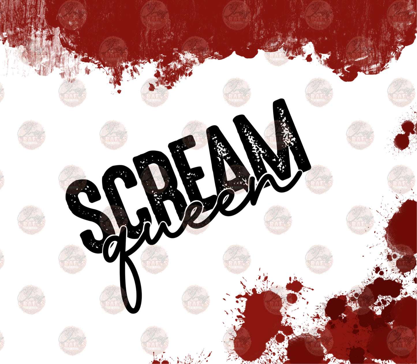 Scream Queen Tumbler Wrap - Sublimation Transfer