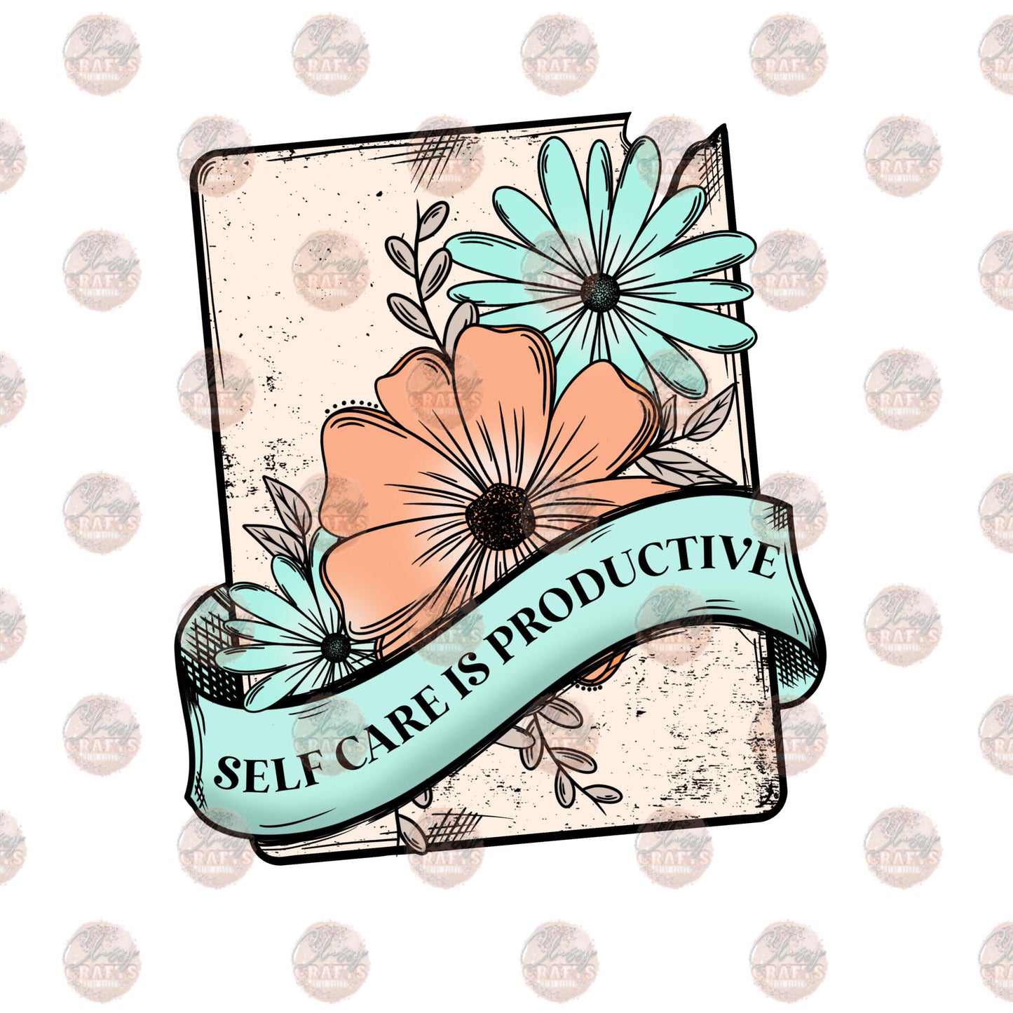 Self Care Card Color - Sublimation Transfer