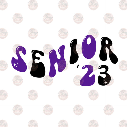 Senior- 23 Purple Black - Sublimation Transfer