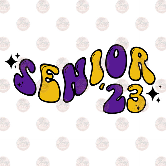 Senior- 23 Purple Gold - Sublimation Transfer