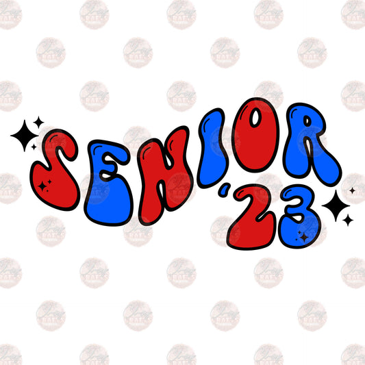 Senior- 23 Red Blue - Sublimation Transfer