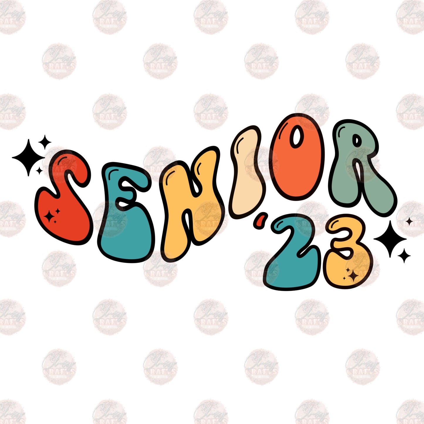 Senior- 23 Retro - Sublimation Transfer