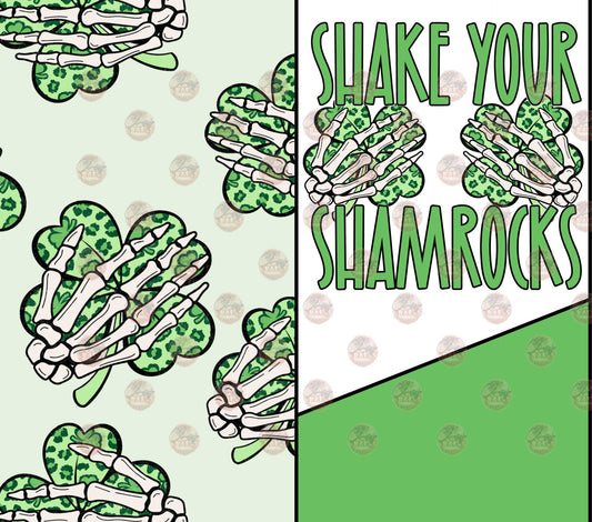 Shake Your Shamrocks Tumbler Wrap - Sublimation Transfer