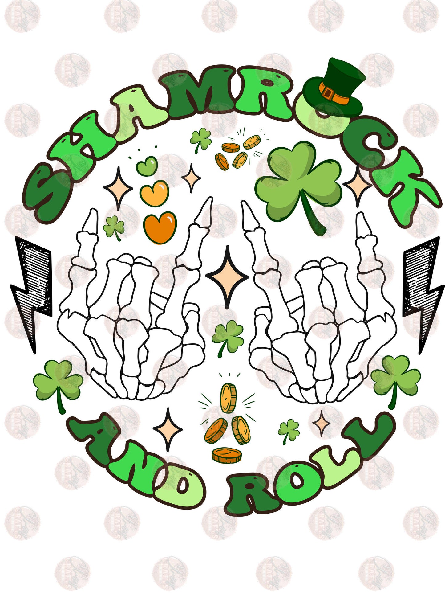 Shamrock And Roll Transfer