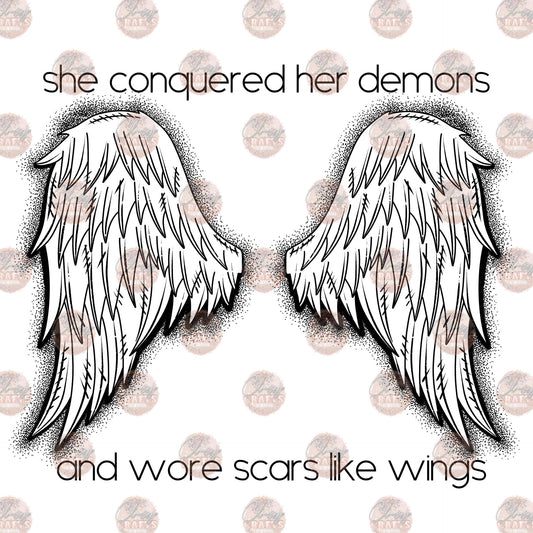 She Conquered Her Demons - Sublimation Transfer