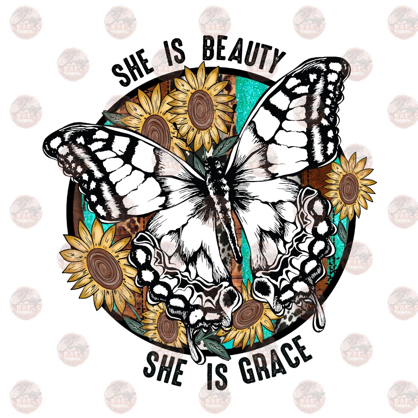 She Is Beauty She Is Grace - Sublimation Transfer