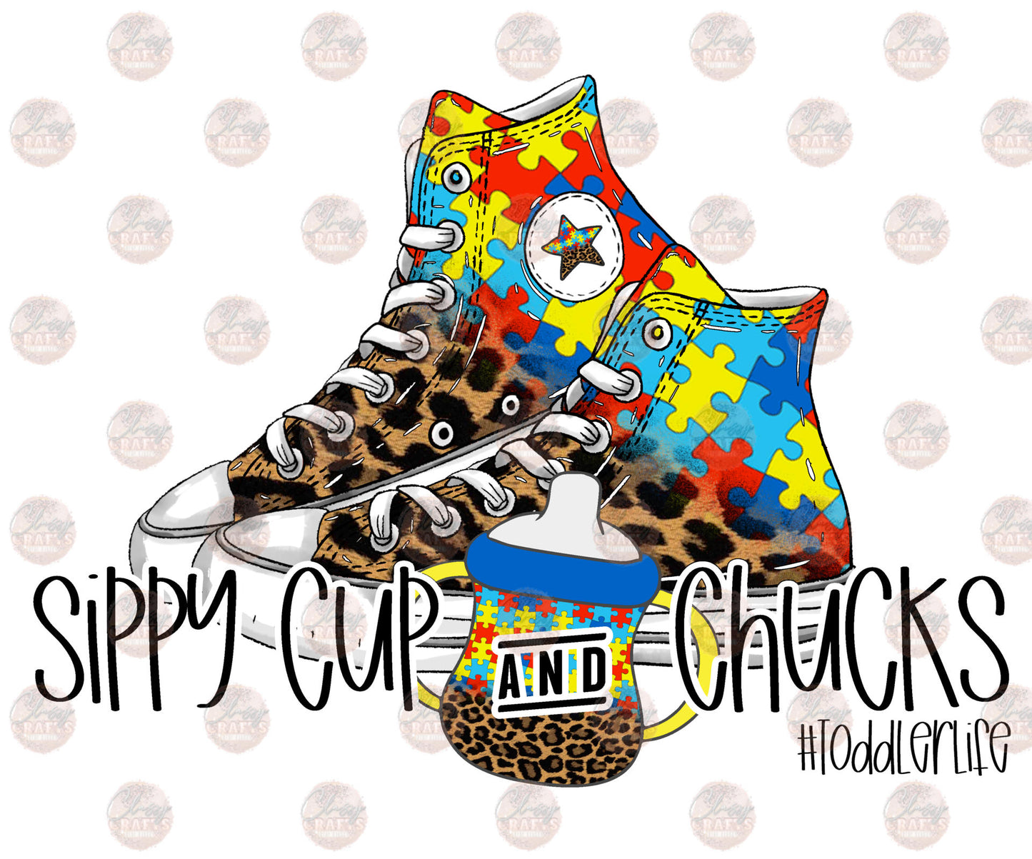 Sippy & Chucks Autisim- Sublimation Transfer