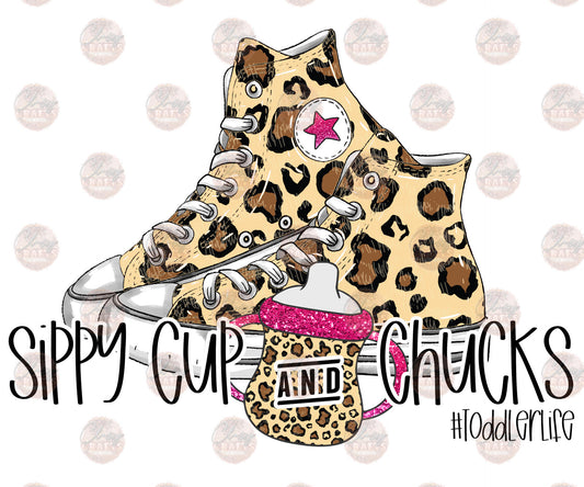 Sippy & Chucks Pink Leopard - Sublimation Transfer