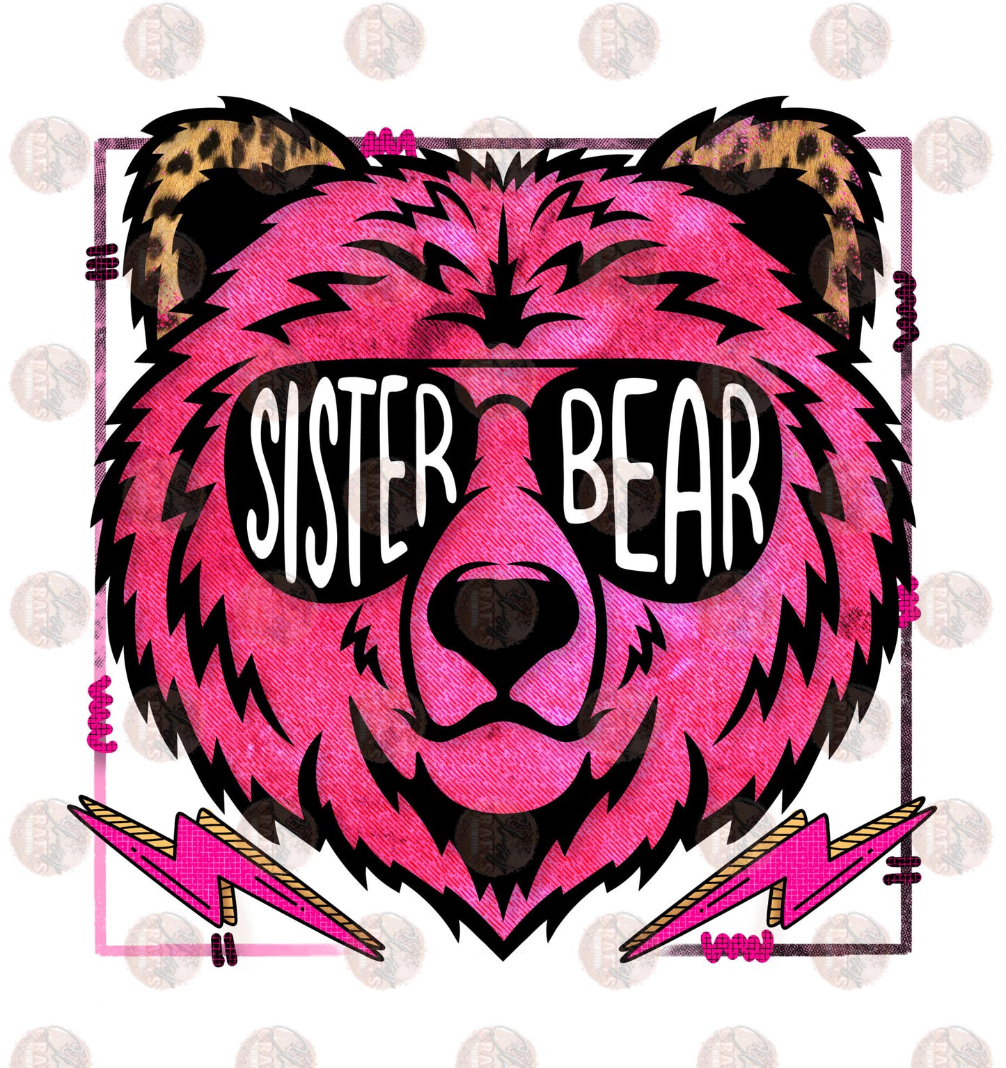 Sister Bear Pink - Sublimation Transfer