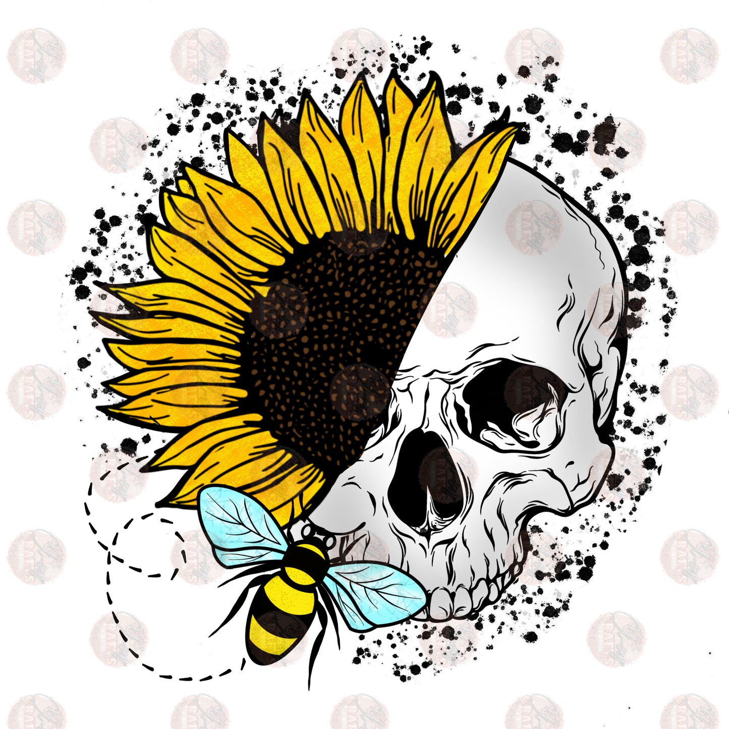 Skellie Sunflower Color - Sublimation Transfer
