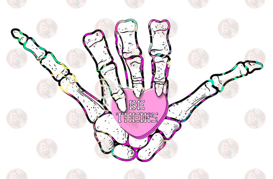 Skelly Hand Be Theirs /Pink - Sublimation Transfer