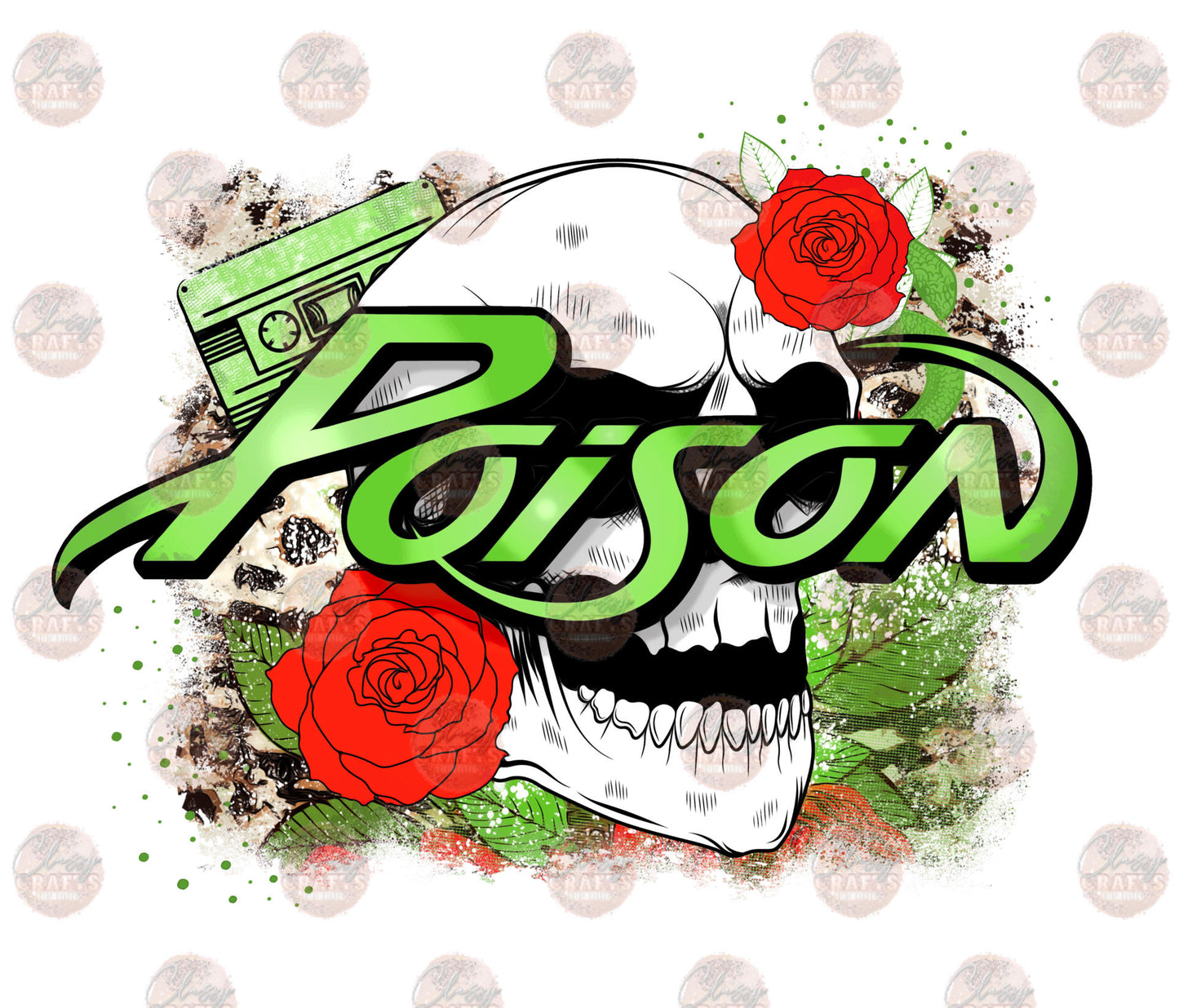 Skull & Roses - Sublimation Transfer