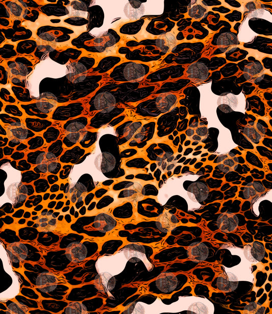 Leopard Sleeve/ Orange Pink-Sublimation Transfer
