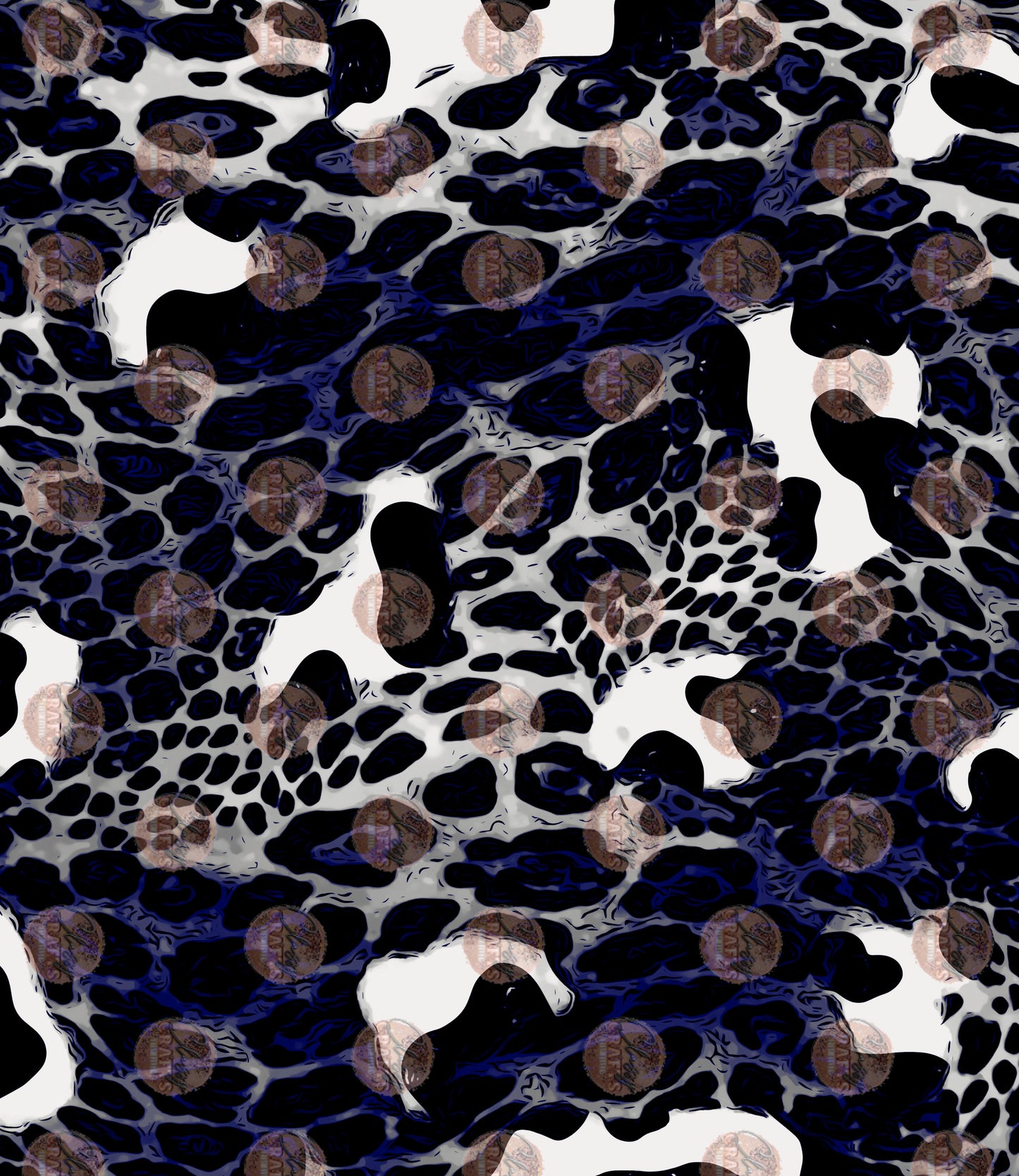 Leopard Sleeve/ Silver Blue-Sublimation Transfer