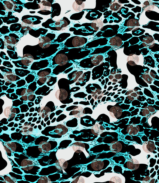 Leopard Sleeve/ Turquoise-Sublimation Transfer