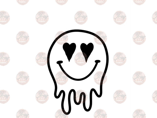 Smiley Heart Eyes Drip - Sublimation Transfer