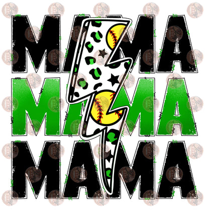 Softball Mama Green Transfer