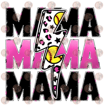 Softball Mama Pink Transfer