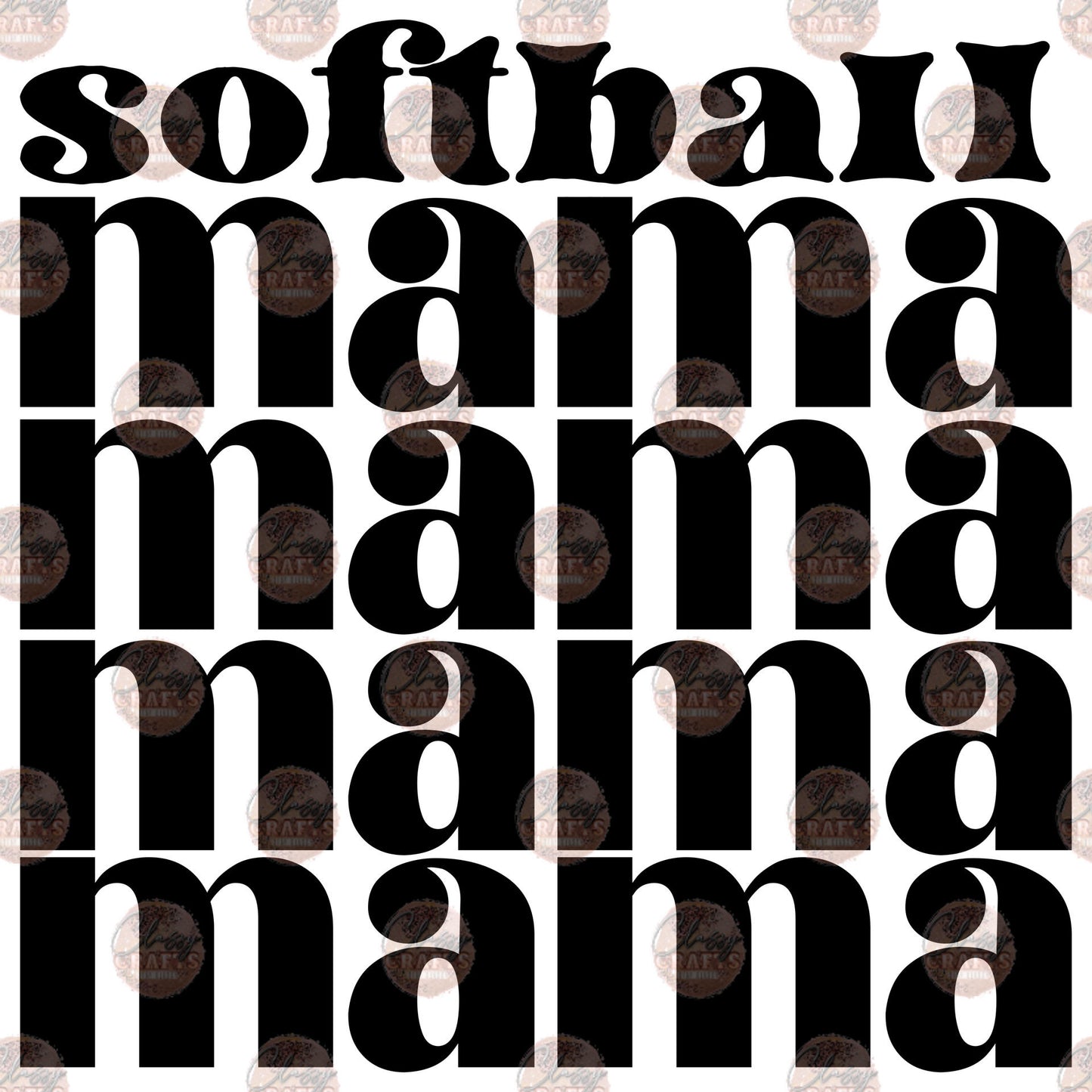 Softball Mama Retro Transfer