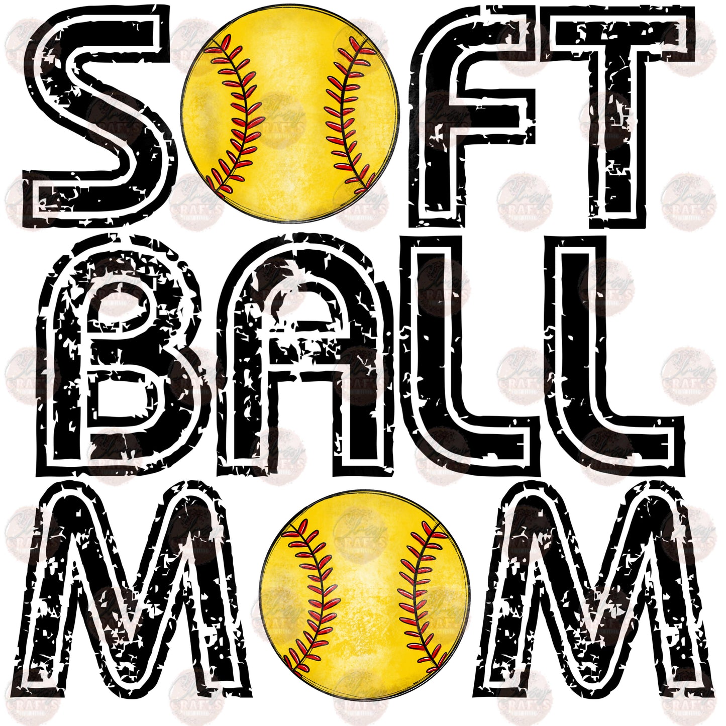 Softball Mom Stacked Transfer