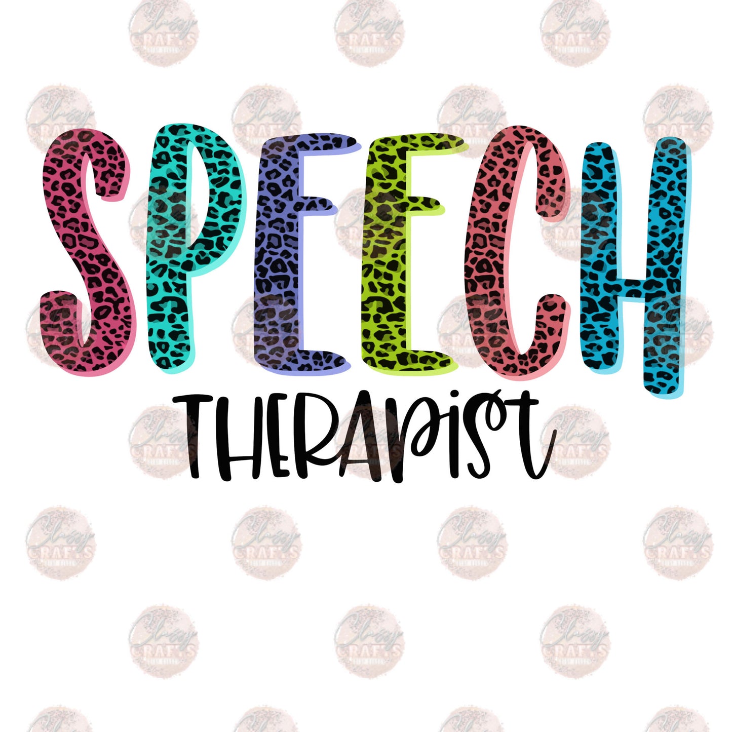 Speech Therapist Multicolor Transfer