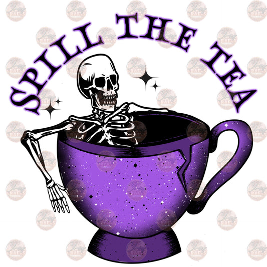 Spill The Tea Purple - Sublimation Transfer