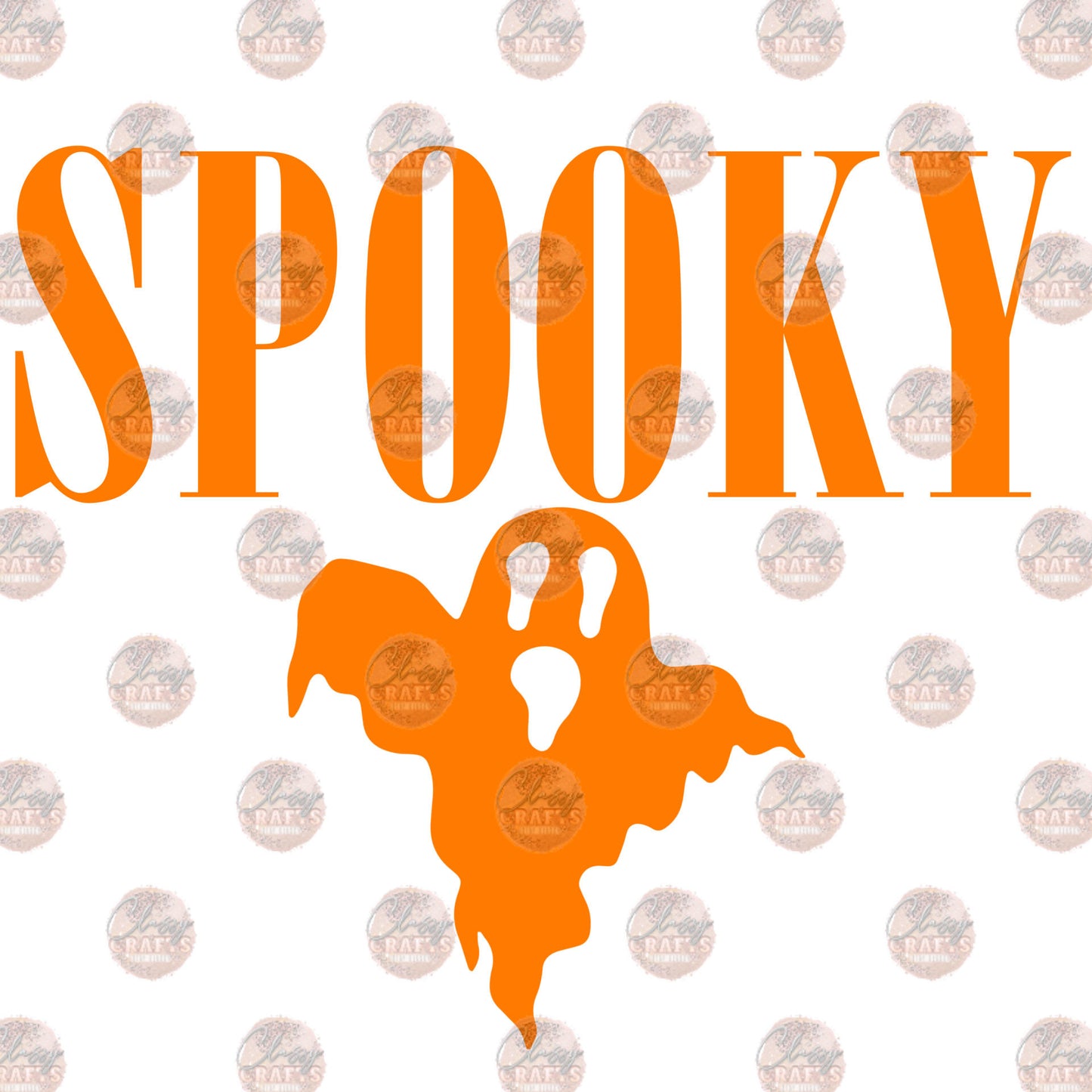 Spooky Ghost Orange Transfer