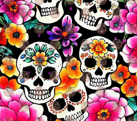 Sugar Skull 2 Tumbler Wrap - Sublimation Transfer