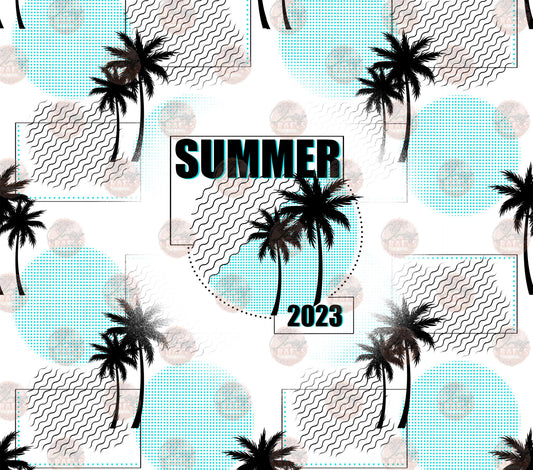 Summer 2023 White Tumbler Wrap - Sublimation Transfer