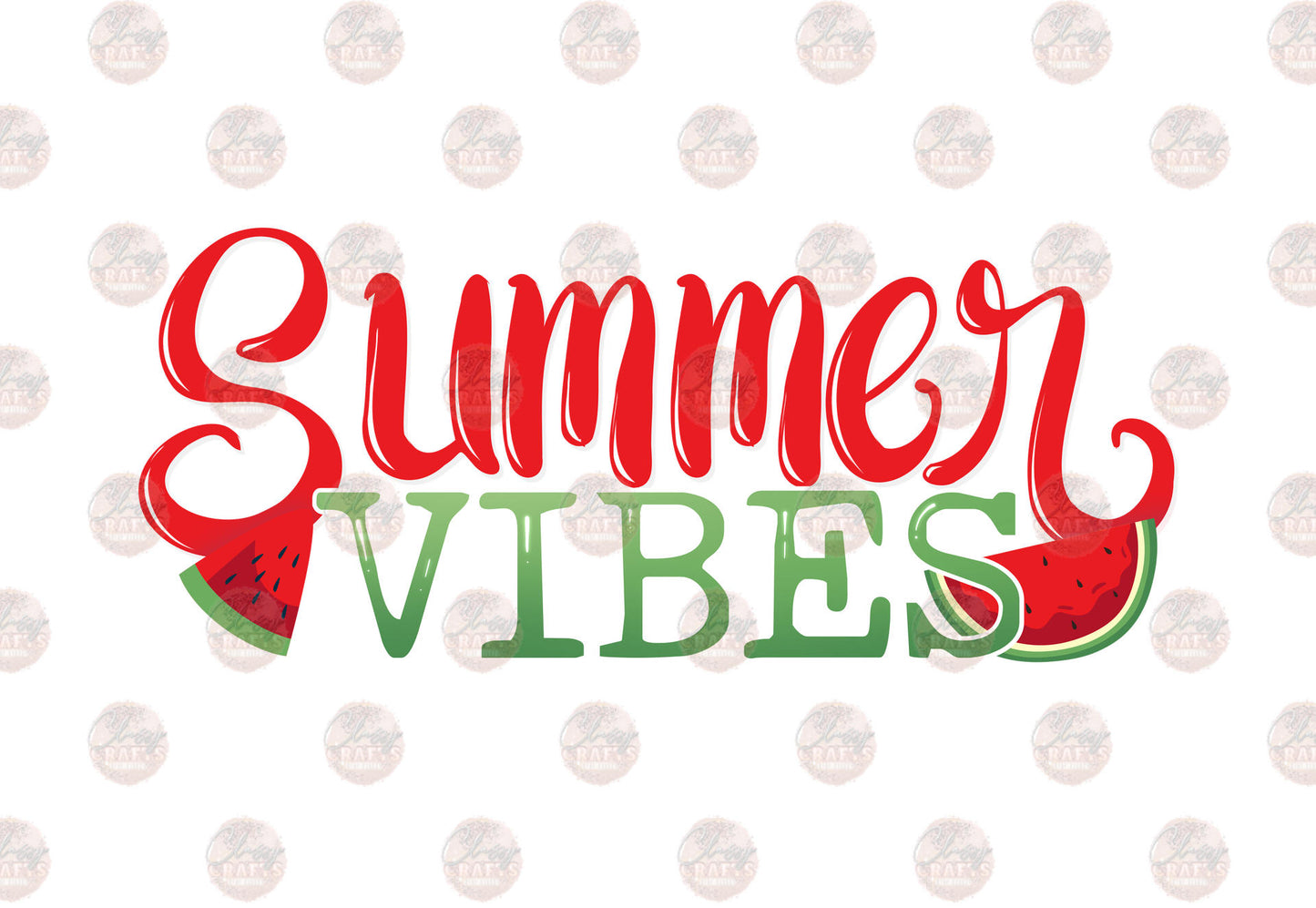 Summer Vibes Watermelon Transfer