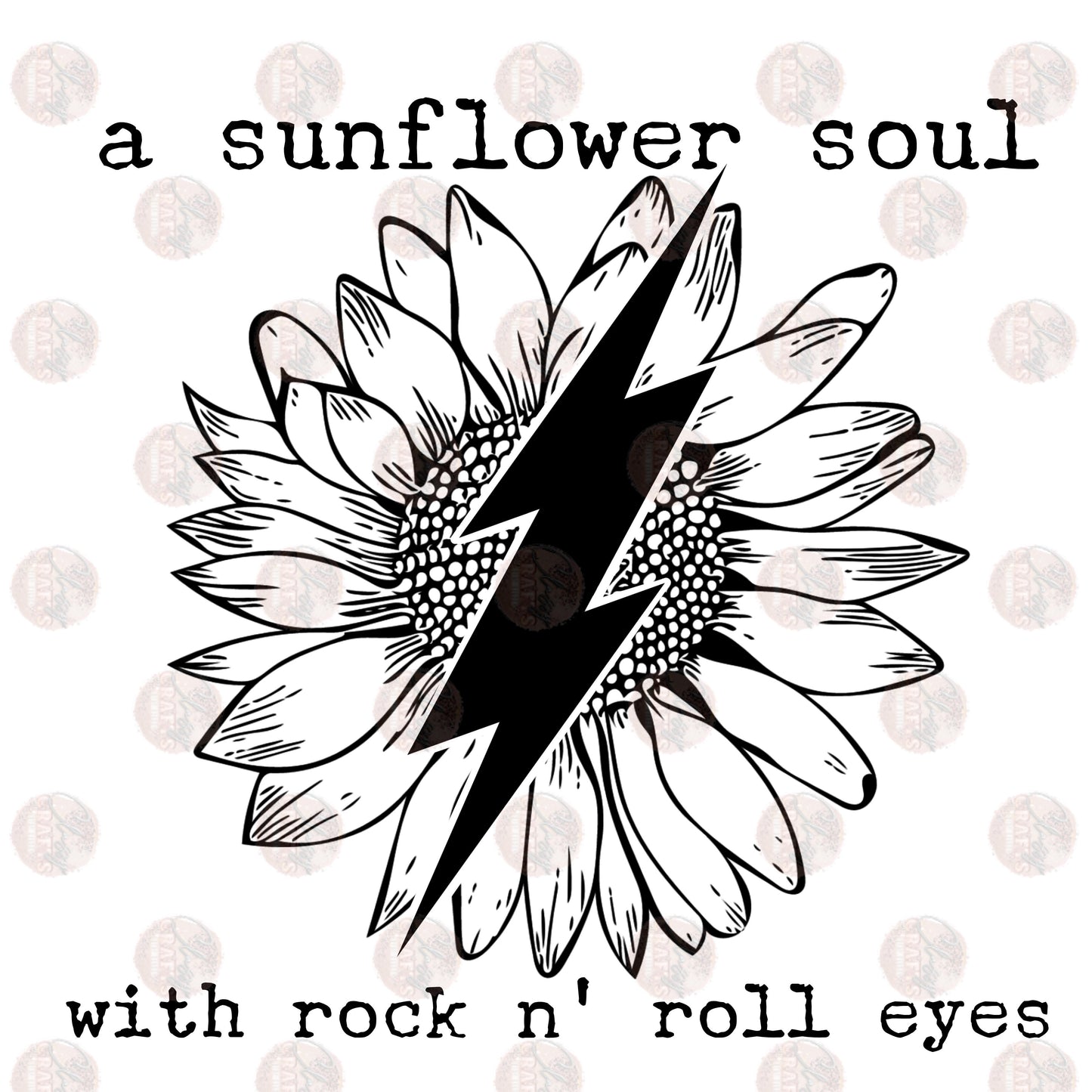 Sunflower Rock N Roll Transfer