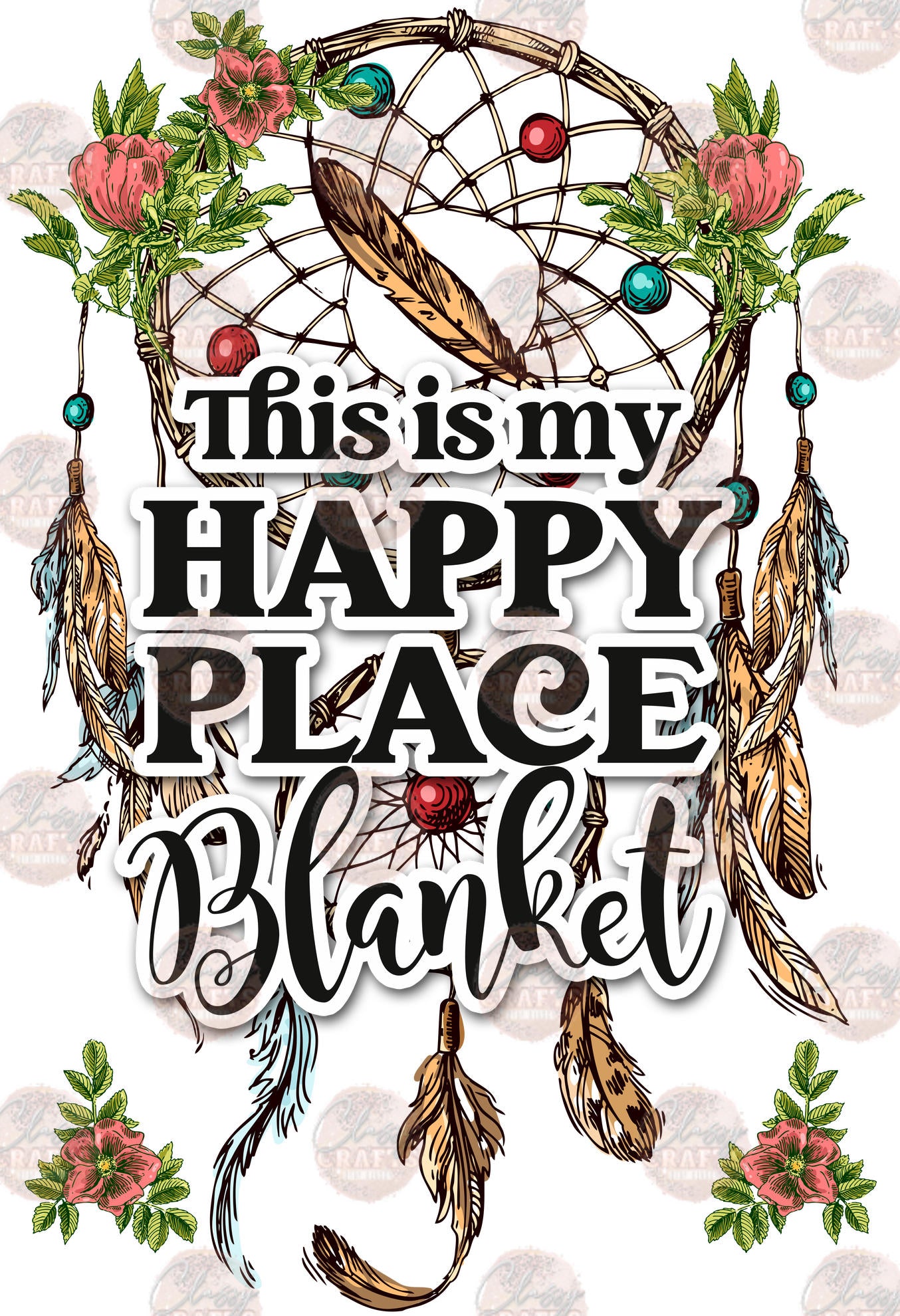 This Is My Happy Place Dream Catcher Blanket Design Blanket Sublimat