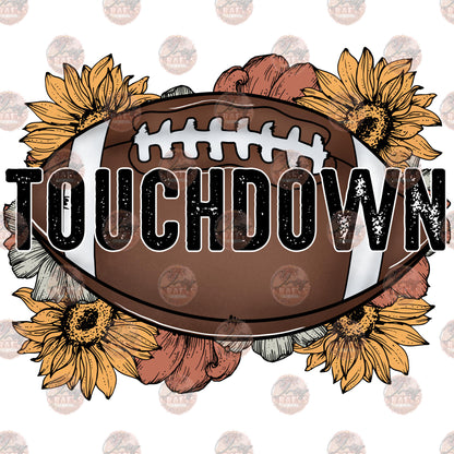 Touchdown Floral Football Transfer