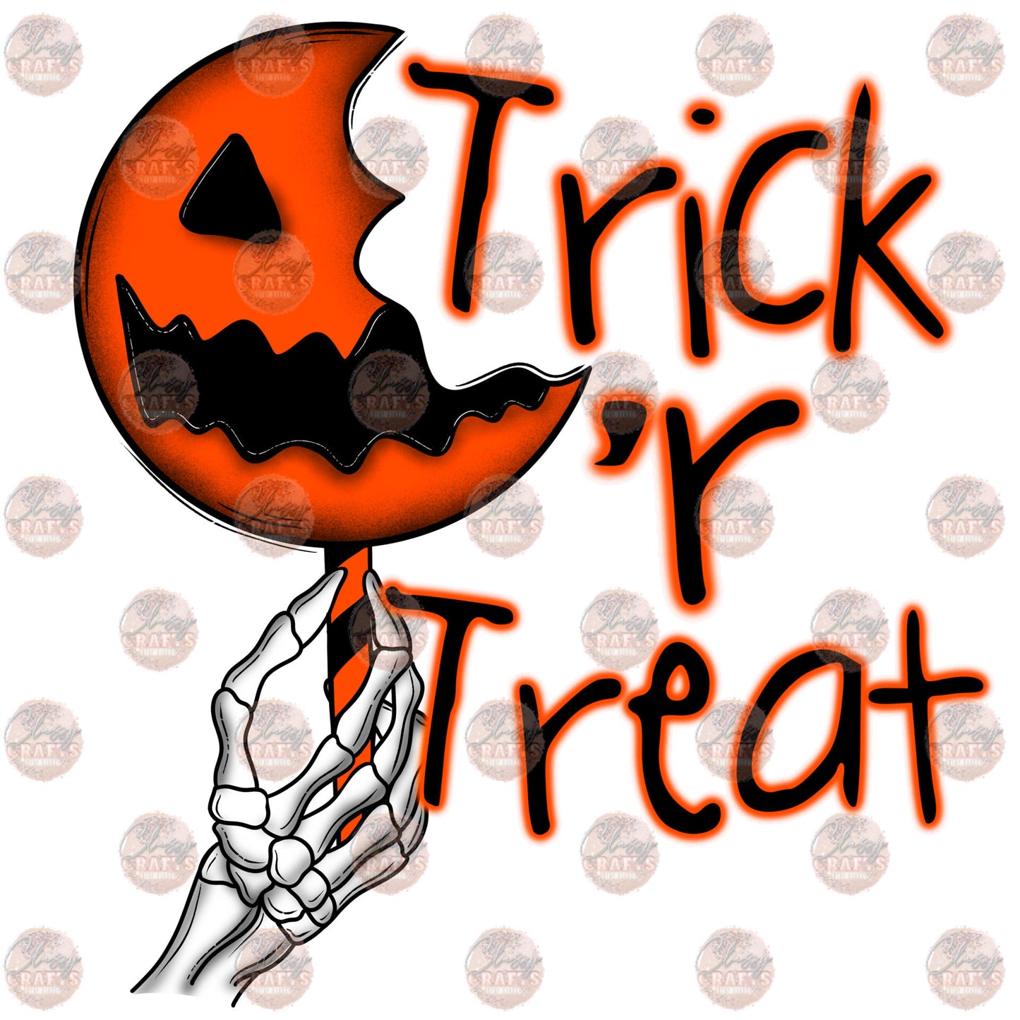 Trick or Treat Skelly Transfer