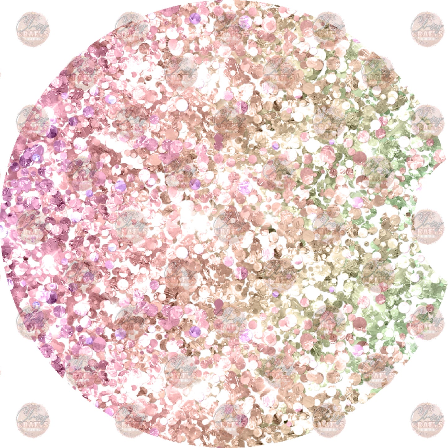 Unicorn Rainbow 1 Glitter Car Coaster - Sublimation Transfer