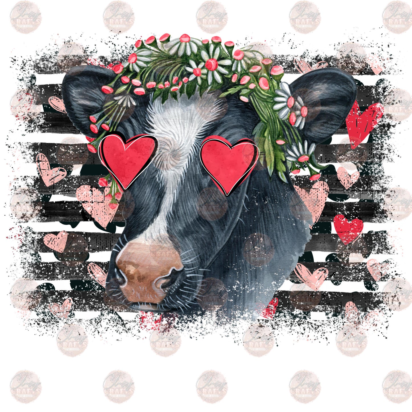 Valentines Cow 3 Transfer