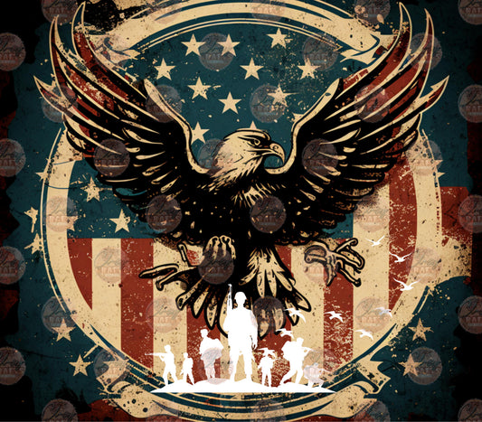 Vintage Eagle Tumbler Wrap