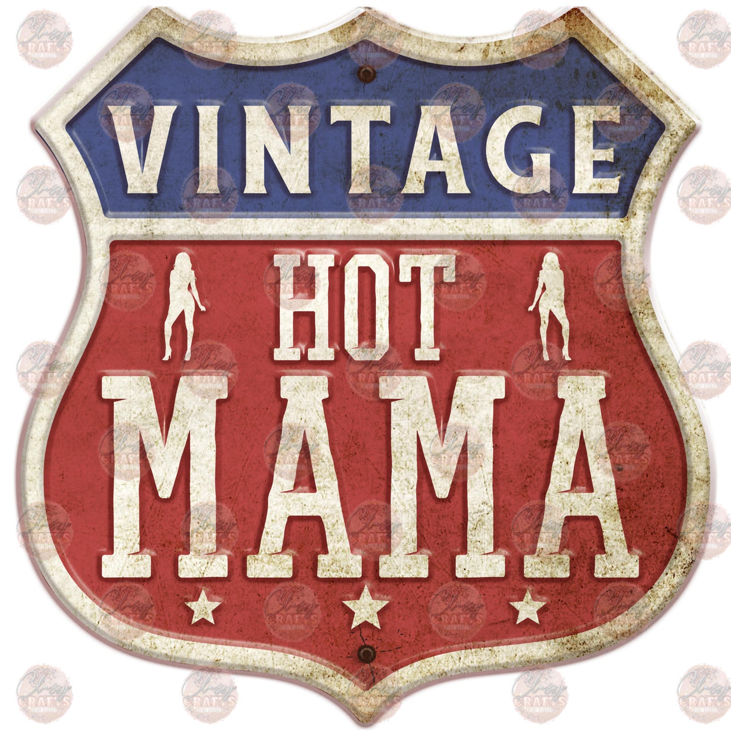 Vintage Hot Mama Transfer