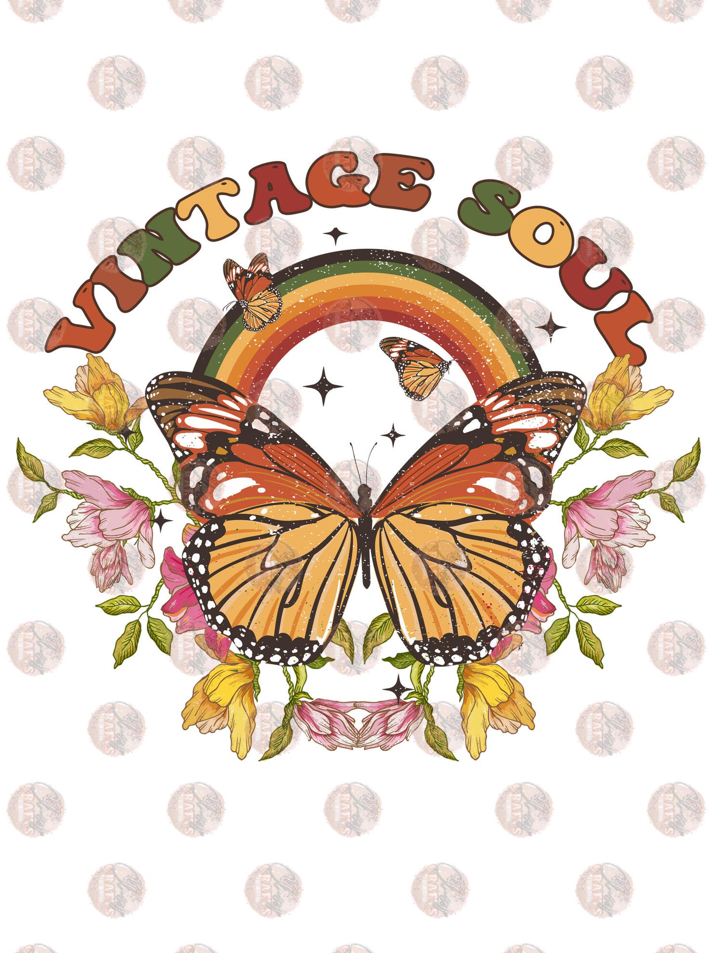 Vintage Soul Butterfly Transfer